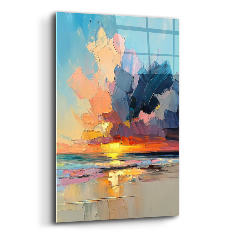 «Rainbow Clouds» par Svetlana Aleynikova, art mural en verre acrylique, H 16 po x l 12 po x P 0,13 po
