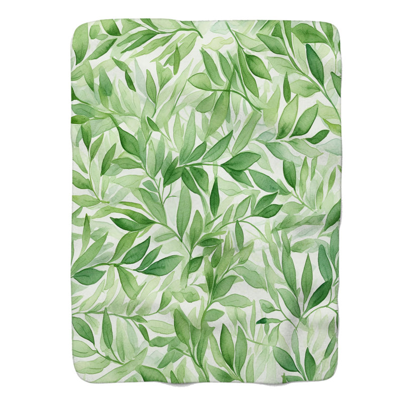 Green Reflection - 1 Piece Premium Blanket, Queen