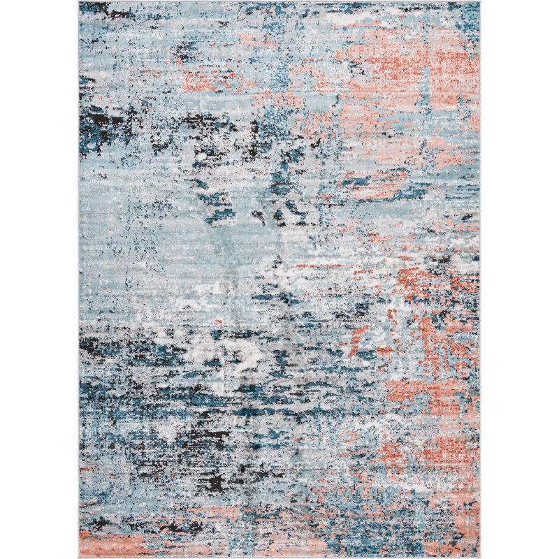 Abstract Indoor Rug, Rectangle 7' x 10'