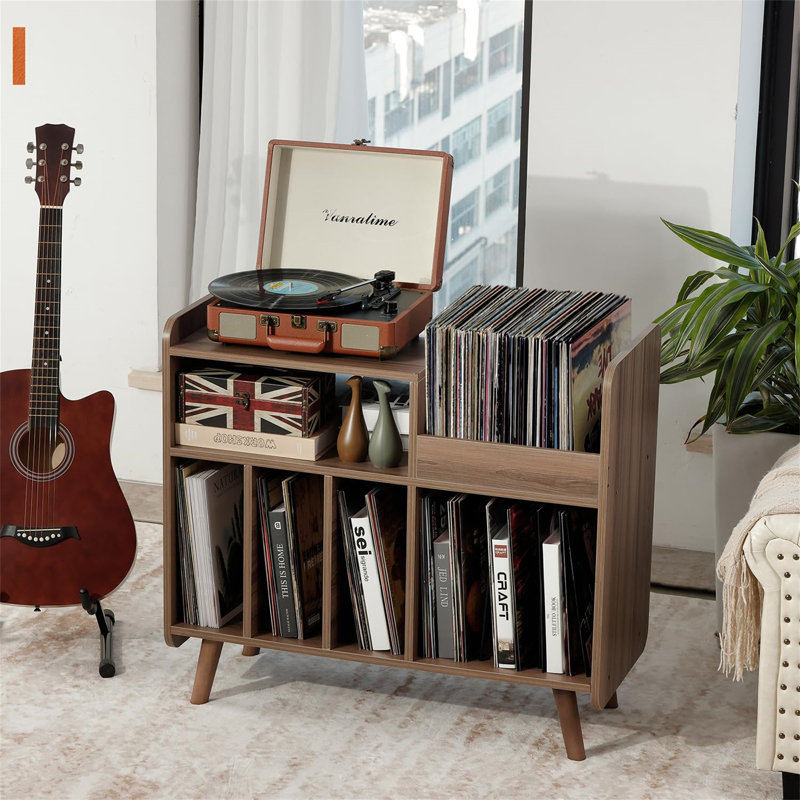 81.2cm H Media Shelves, Walnut