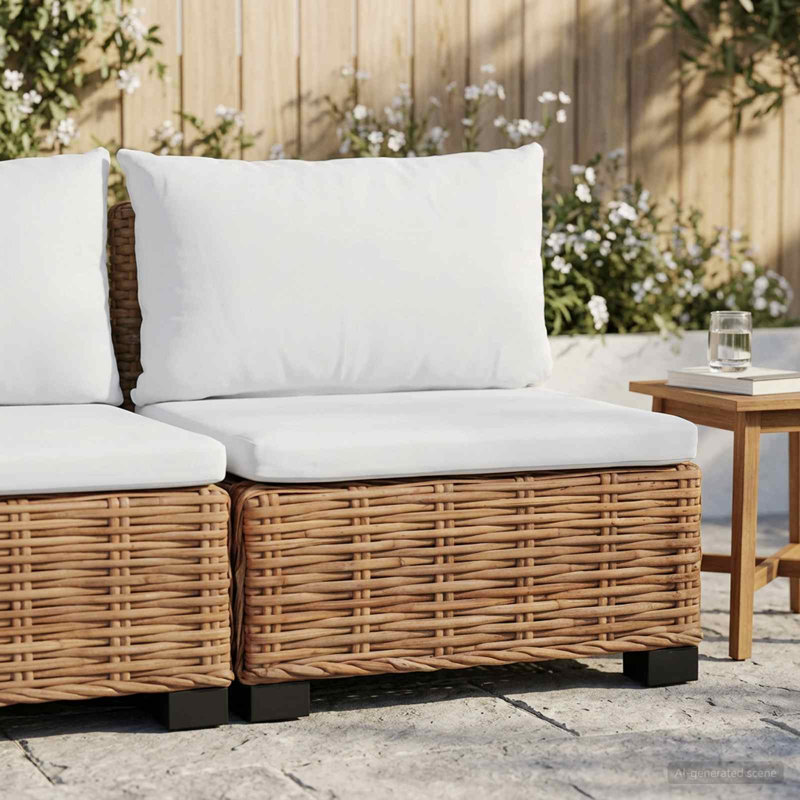 72cm Wide Patio Sectional Set, Natural