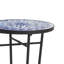 Table d'appoint de patio en acier thermolaqué