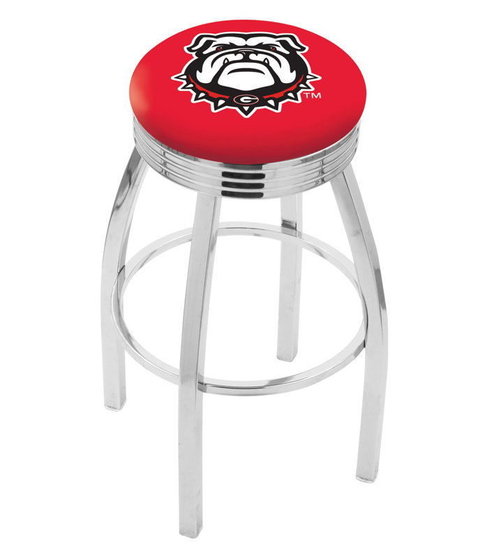 Tabouret de bar pivotant de 25 po NCAA, Géorgie - "Bulldog"