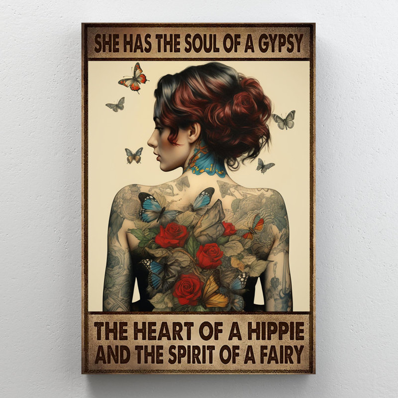 «She Has The Soul Of A Gypsy», impression sur toile, H 20 po x l 16 po x P 1,25 po