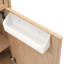 Meuble-lavabo de 15,75 po avec lavabo réversible en résine, armoire en panneau de fibres à densité moyenne avec tablette réglable et porte à pousser, finition en mélamine grain de bois, porte réversible, style rustique pour petits espaces