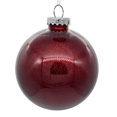 Clear Glitter Interior Ball Ornament