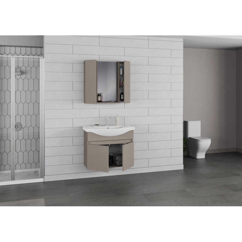 Ensemble de meubles de salle de bain (2 pièces), Kaki