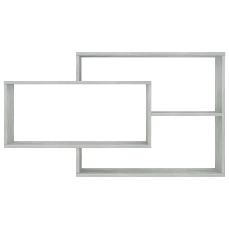 Wall Shelf 104x20x58.5 cm Engineered Wood, Concrete Grey
