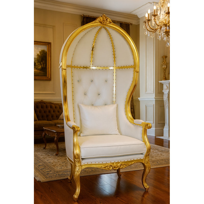 White & Gold Balloon Dome Chair