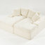 Fauteuil paresseux double en velours de tortue, de couleur blanche, multifonctionnel pour les jours de détente en éponge entièrement compressée, espaces de vie compacts idéaux