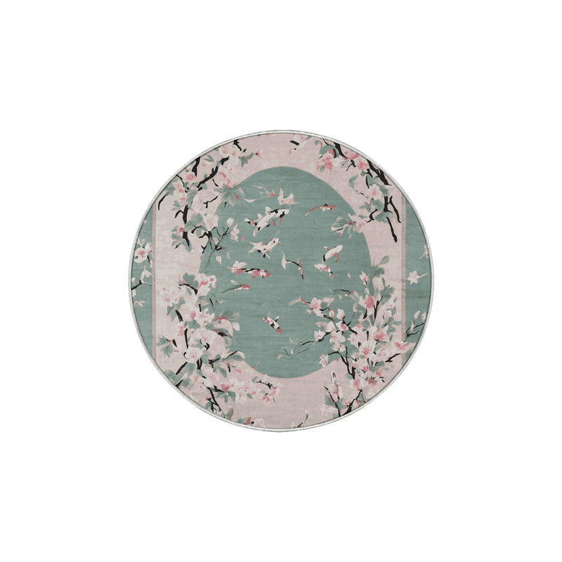 Tapis vert lavable à la machine, Rond 3 pi