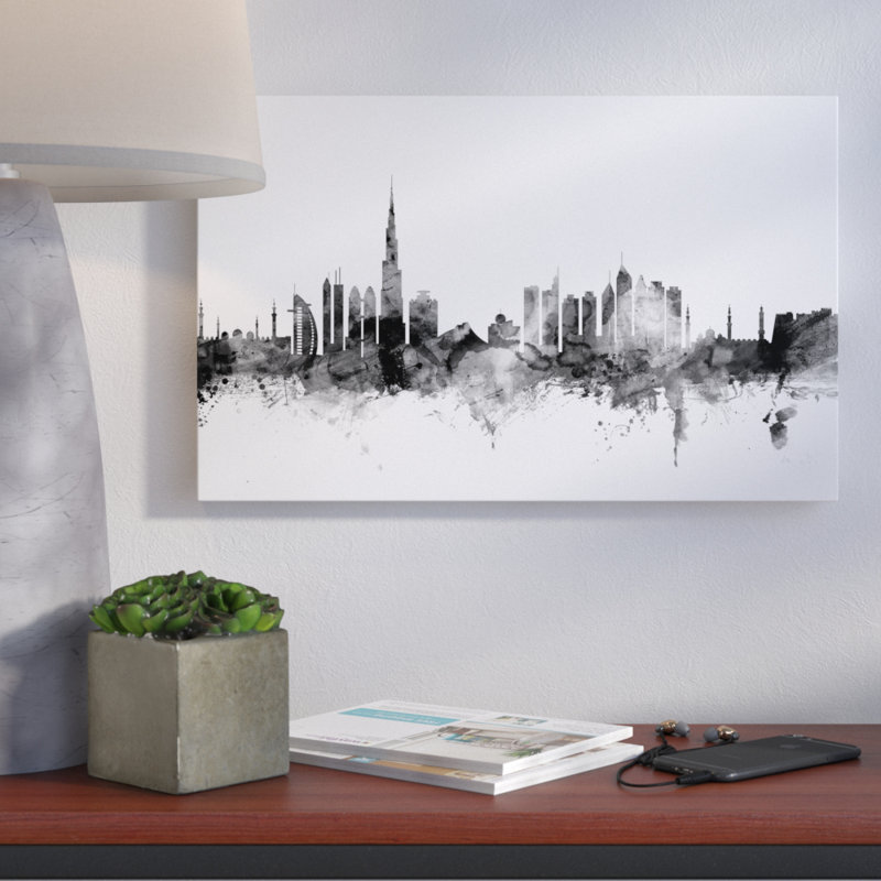 « dubai horizon », impression sur toile tendue, H 22 po x l 32 po x P 2 po