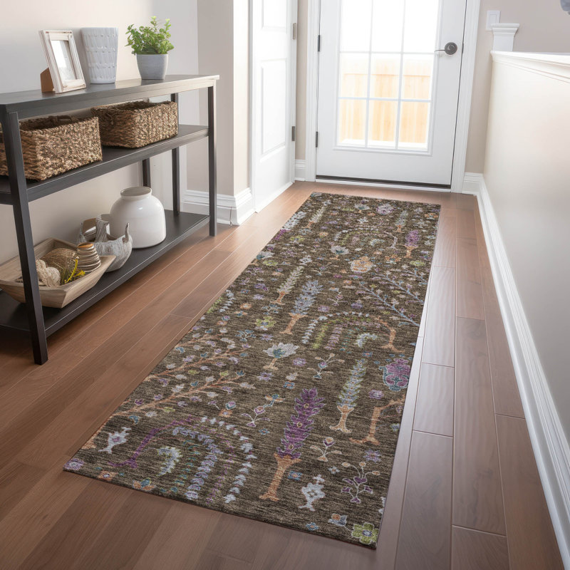 Percy Brown Washable Indoor-Outdoor Rug - , 2'3" x 7'6"