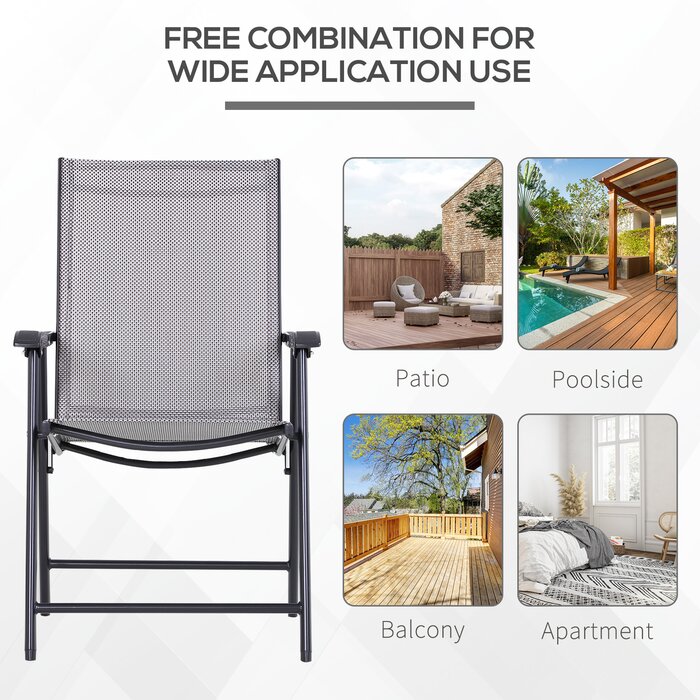 Outsunny Fabric Patio Folding Chair & Reviews | Wayfair