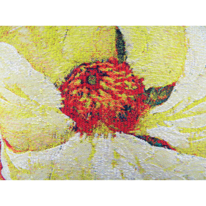 Floral Cotton Blend Throw Pillow