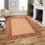 Tapis beige / brun en laine noué à la main à motif floral 5 pi 11 po x 8 pi 8 po Floral
