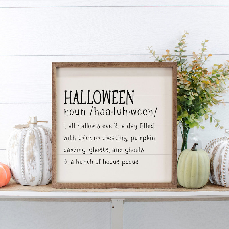 Halloween Definition White, 4" H x 4" W