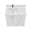 36" Solid Wood Sink Vanity  With 1' Artificial Stone Top-1410987413
