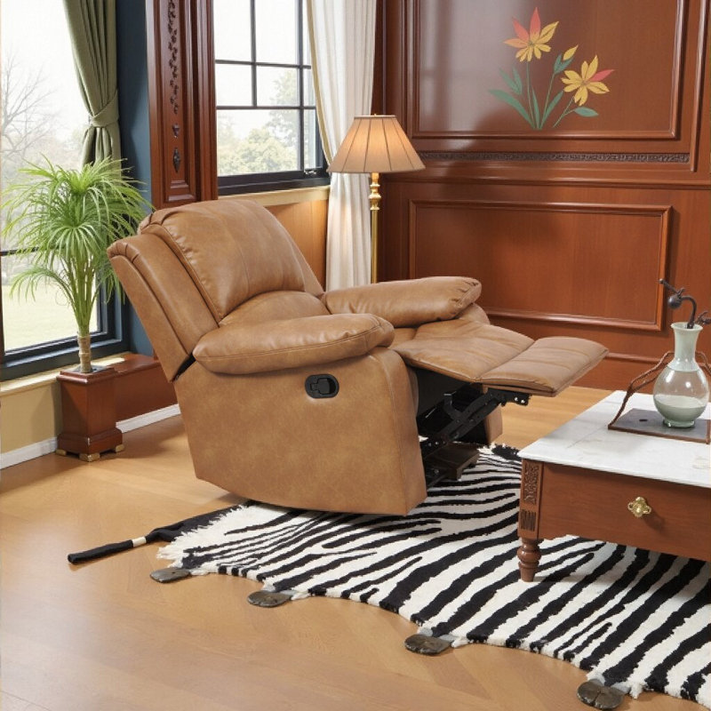 Fauteuil inclinable oscillant Classic Charlotte, Similicuir brun