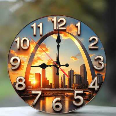 Horloge murale coucher de soleil