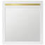 Miroir rectangulaire contemporain à cadre en bois Josiah White/Gold 41 po L x 40 po H