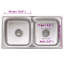Belfry Kitchen Noah 430mm W Double Bowl Stainless Steel Drop-In Kitchen Sink with 1 Faucet Hole