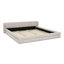 Très grande base de lit tapissier avec tissu en chenille épais, tête de lit moelleuse, conception moderne et solide soutien structurel-1573965154