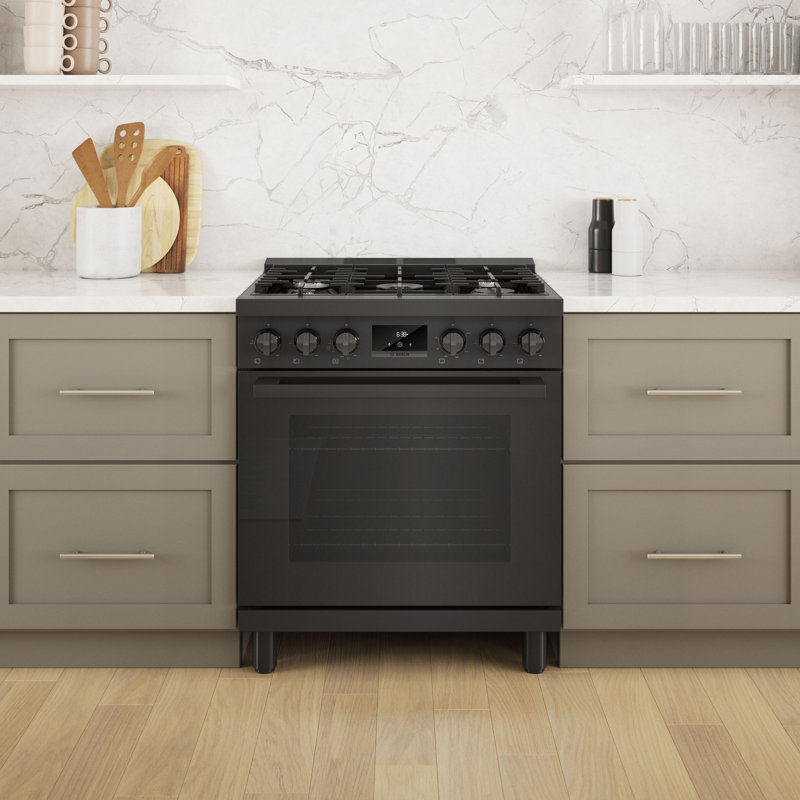 800 Series 30" 3.7 cu. ft. Freestanding Gas Range, Black