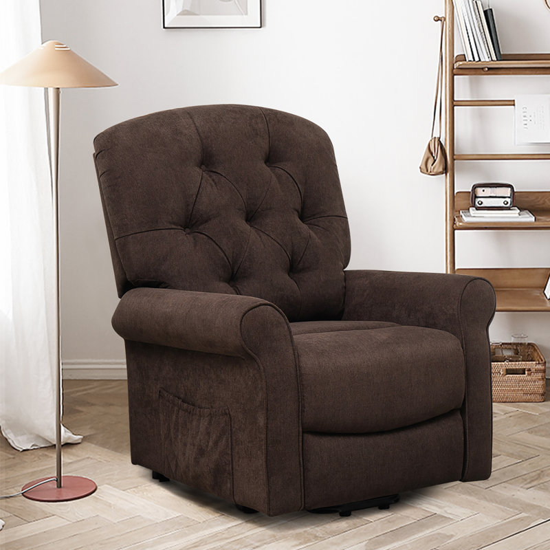 Fauteuil inclinable électrique lève-personne standard Danila, 100 % polyester brun
