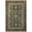 Tapis décoratif rétro à motif floral multicolore jaune et vert-1215042800