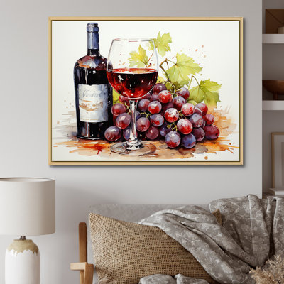 «Balayage de bourgogne bordeaux», art mural vin