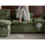Canapé d'angle moderne en boucle verte avec rangement, modulable 137,7 pouces-417621106