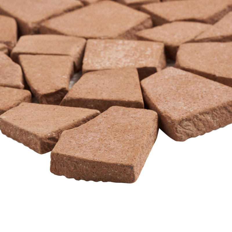 Terra Cortona 12x12 Stacked Matte Terracotta Mosaic Tile