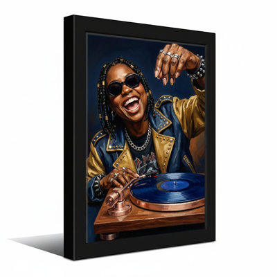 Disque vinyle Fashion avec une expression joyeuse