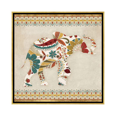 Boho Elephant I, impression sur toile tendue
