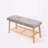 35.6" Upholstered Shoe Bench with Storage Shelf for Entryway, Gray Velvet Cushion-1913240562-1935867957