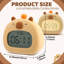 Digital Electric Alarm Tabletop Clock Brown