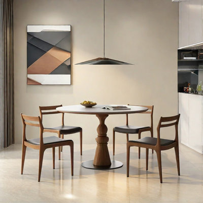 Retro simple sintered stone dinning table sets
