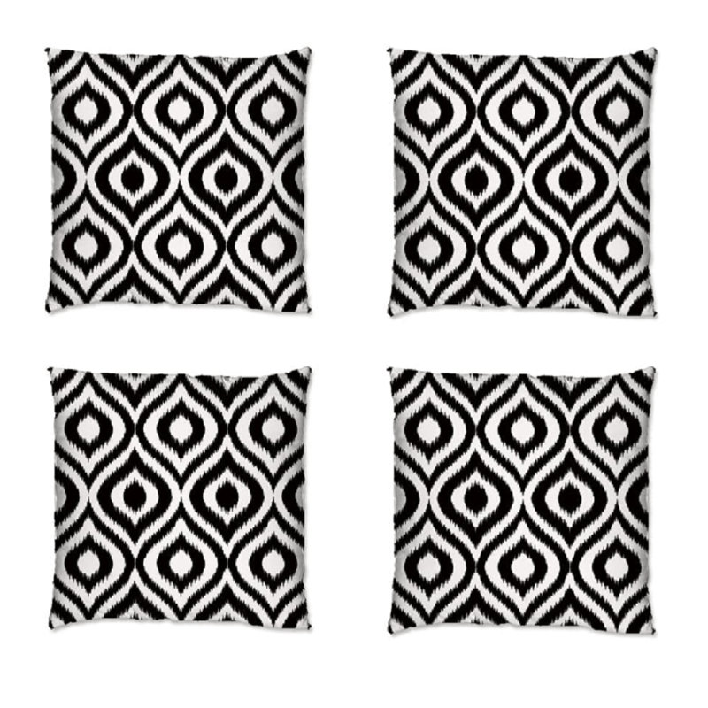 Malieka Indoor / Outdoor Square Cushion, Black