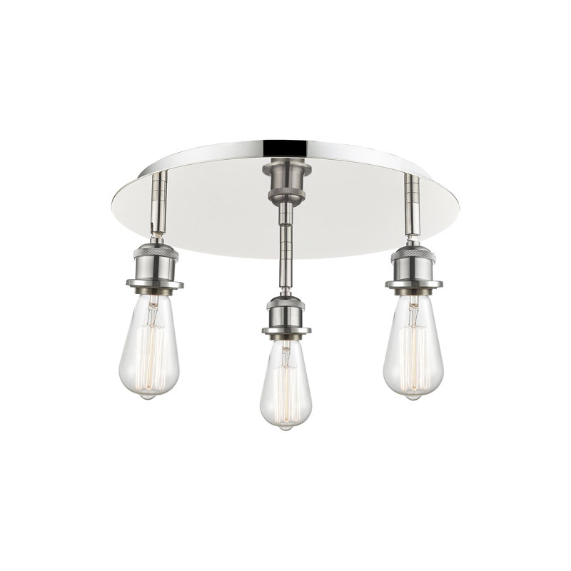 Allare Flush Mount, Polished Nickel