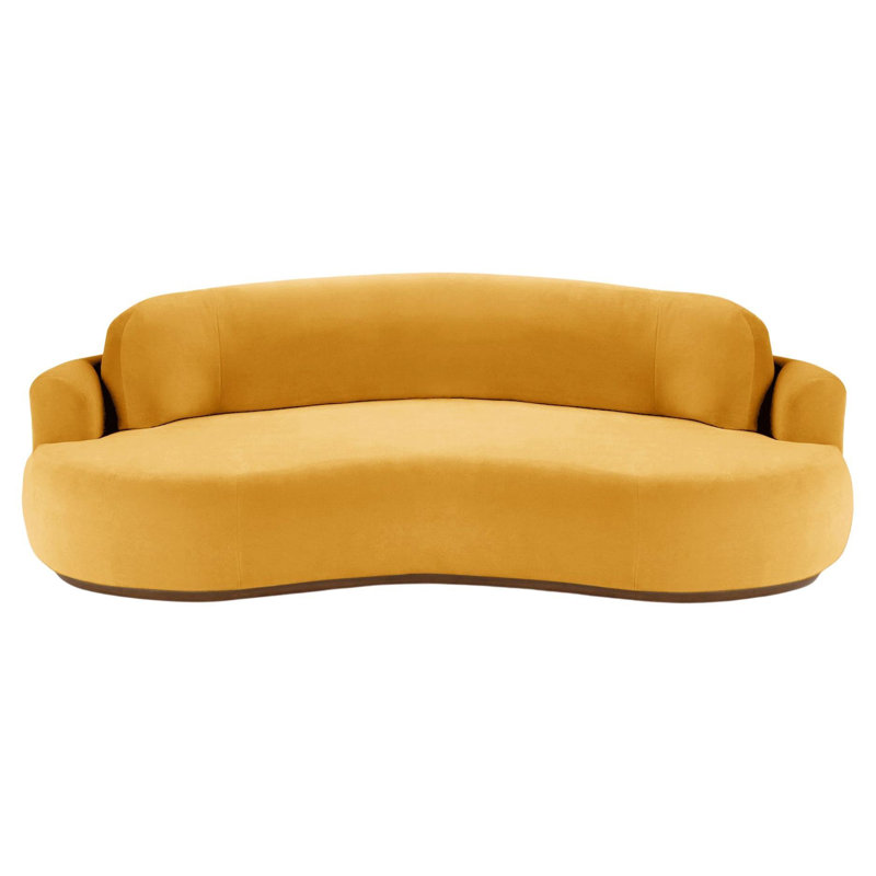 Canapé Nless, H 31 po x l 118 po x P 52 po, Brun, Velours maïs