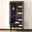 Buffet rétro en bois massif noir