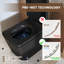 Toilette intelligente une pièce avec siège chauffant, chasse d'eau automatique, lavage de bidet, sécheuse et veilleuse-117248467