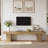 83-Inch TV Stand for 65/75/85, Modern Rustic Entertainment Center with Sturdy Base, Television Stand for Living Room, Bedroom & Hallway, Light Brown