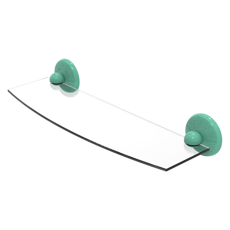 Tablette en verre Yae Carlo Collection MC, H 3 po x l 18 po x P 5 po, Vert écume de mer