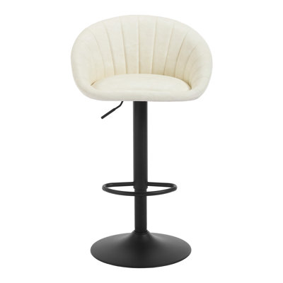 Swivel Upholstered Adjustable Height Bar Stool
