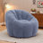 Compression Pumpkin Bean Bag Sofa For Adults, Soft Teddy Fabric Bean Bag Chair-2043007562