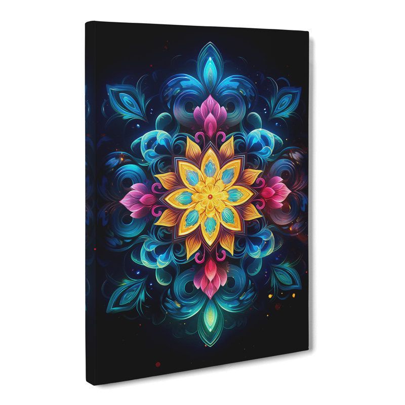 Mandala Digital No.2 - Wrapped Canvas, 50cm H x 35cm W x 3cm D