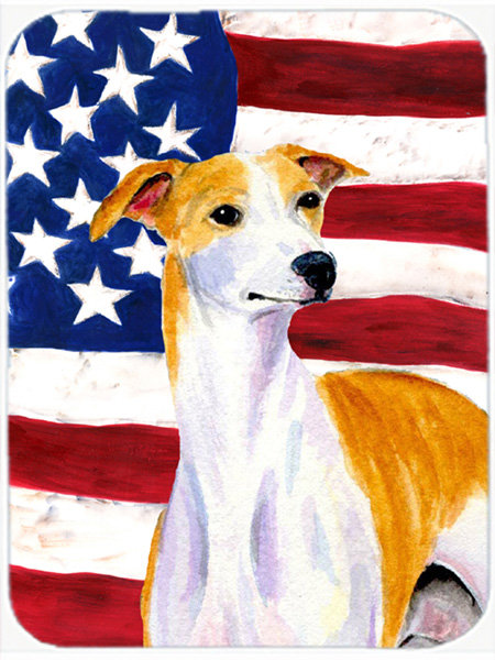 Planche à découper en verre « American Flag » avec planche à découper Whippet