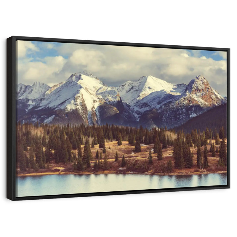 Montagnes Rocheuses du Colorado, Cadre flottant noir, 43 po x 29 po